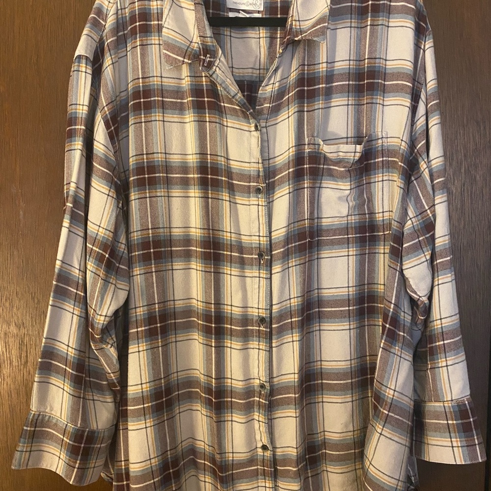 Treasure & Bond Multicolor Plaid Shirt